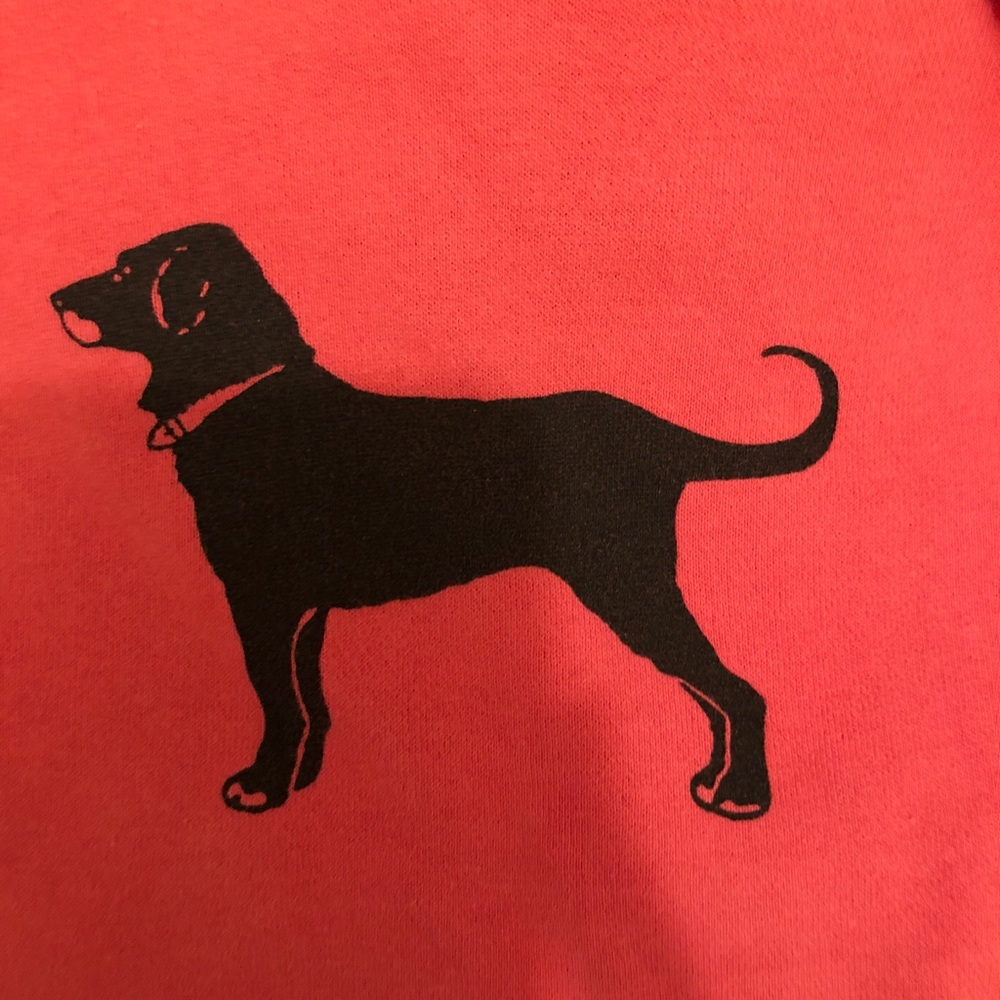 pink black dog hoodie! large!